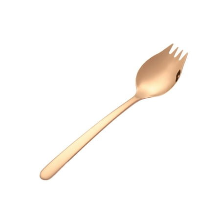 

Creative 304 Stainless Steel Sporks Salad Noodles Heavy Duty Spoon Fork Combo for Kitchen Dinner (Rose Gold)