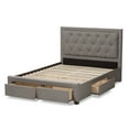 thumbnail image 6 of Skyline Decor Light Grey Fabric Upholstered King Size Storage Bed, 6 of 11