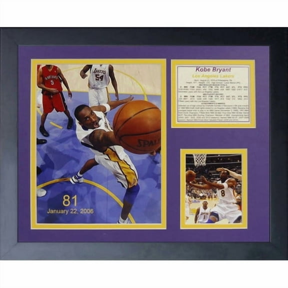 Legends Never Die Kobe Bryant 81 Point Game Framed Memorabilia