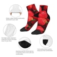 thumbnail image 3 of Uemuo Strawberry Red Printed Crew Socks, Moisture-Wicking Socks, Athletic Socks for Men Breathable Cushion Socks Casual Sport Socks for Running Traveling, 3 of 6