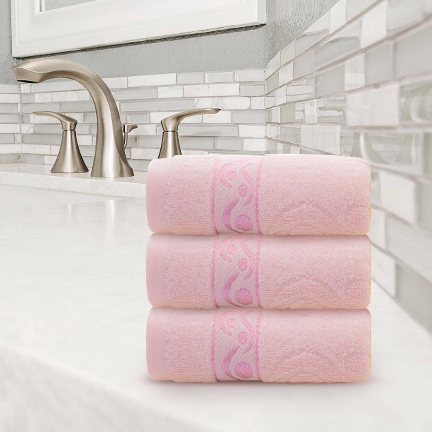 LYCAQL 3PC Wash Towel Ultra Soft 3-piece Hand Towel Set 13x30-100% Ringspun Cotton - Durable & Highly Absorbent Hand Towels - Ideal for use in Bathroom, Kitchen, Gym, Spa & General Cleaning