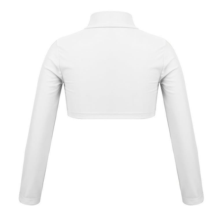 Xnihocha Girls Dance Crop Tops One Shoulder Cropped Tank Kids Jazz Hip Hop Dance Shirts Metallic Cami Black 110