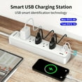 thumbnail image 4 of Prise US Barre d'Alimentation Prise Électrique Prises 5AC 3 Ports USB avec Câble d'Extension 3,3 Pi Filtre de Réseau Multiprise Charge Rapide, 4 of 5