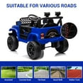 thumbnail image 4 of Yiwa 12V Battery Powered Kids Ride On Truck, Electric Car with Remote Control, Spring Suspension, LED Lights, Battery Display, Music, for Boys and Girls, 4 of 8