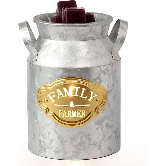 Milk Can Wax Melt Warmer,Wax Warmer,Metal Wax Burner, Farmhouse Wax Warmers for Melting Scented Wax Cubes,Candle Wax Warmer for Rustic Home Décor, Office, Birthday Gifts