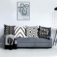 thumbnail image 5 of Decorative Throw Pillow Covers 20x20 Inch Black White Pillow Covers for Couch Sofa Living Room Bedroom Farmhouse Outdoor Throw Pillow Cover,Modern Geometric Linen Square Throw Pillow Case Set of 4, 5 of 6