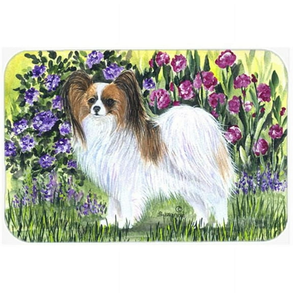 Carolines Treasures SS8153LCB Papillon Glass Cutting Board Large, 12H x 16W, multicolor