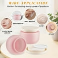 thumbnail image 3 of Matte Pink Plastic Cream Container,4pcs Empty Wide Mouth Sample Container,250ml/8oz Cosmetic Storage Pot with Lid for Indoor and Outdoor, 3 of 6