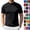 02# Black, variant on Men's Mock Neck Shirt Short Sleeve Turtleneck T-Shirt Slim Fit Pullover Casual Basic Tee,Fluorescent Green M