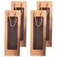 thumbnail image 3 of KAKOWELY 4 bolsas de regalo para vino, de papel kraft con ventana, para envasar vino tinto., 3 of 5