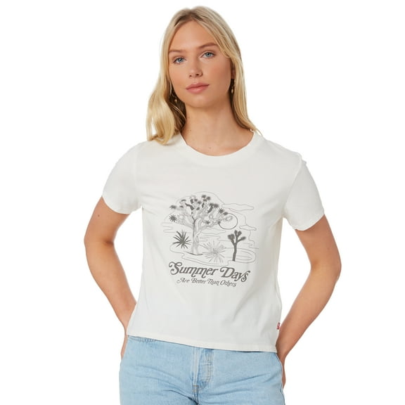 Levi's Womens Graphic Surf T-shirt,White,L