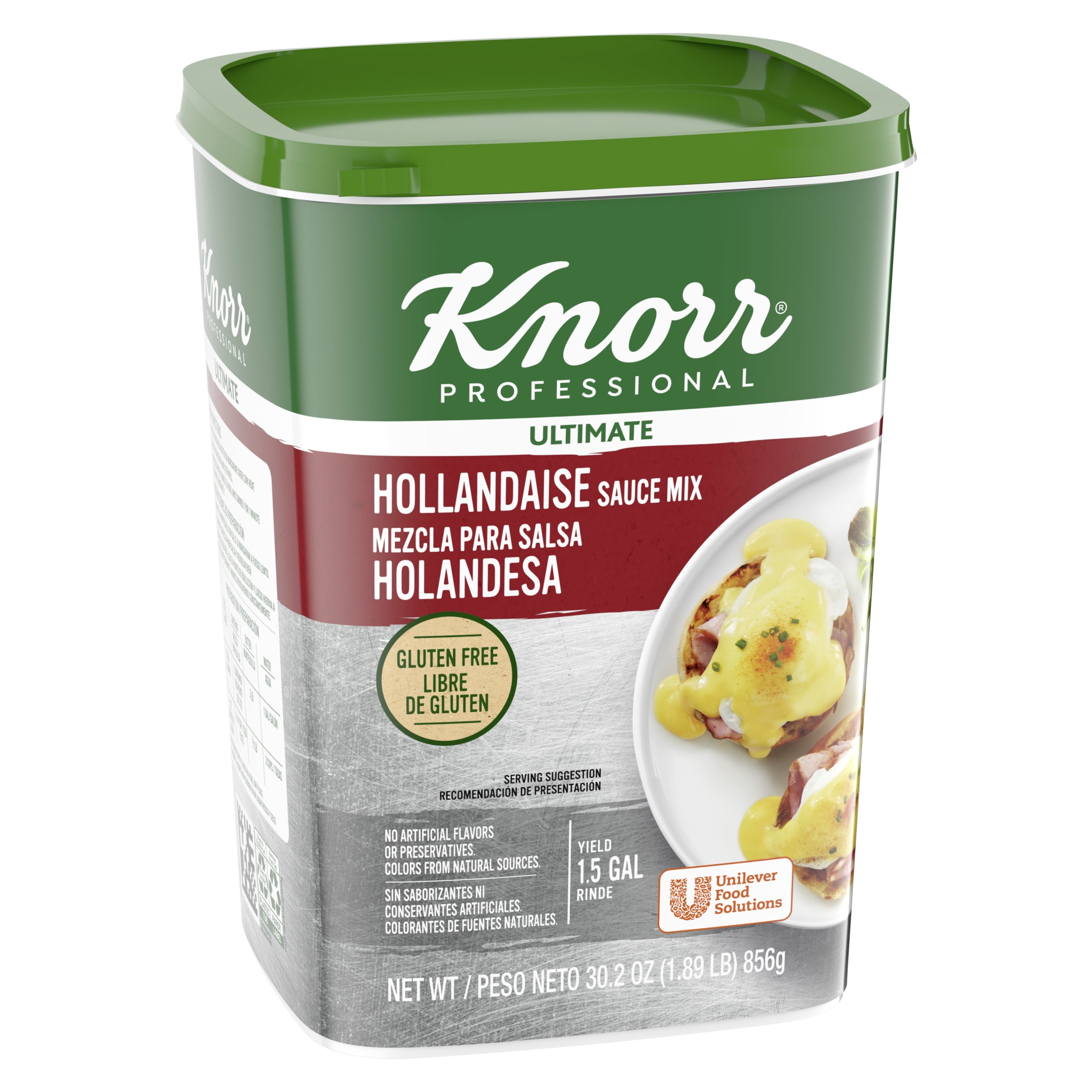 (4 pack) Knorr Professional Hollandaise Sauce Mix, Shelf Stable, Vegetarian, Gluten Free, 30.2 oz