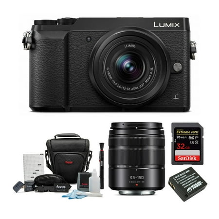Panasonic GX85 4K Mirrorless Camera with 12-32mm and 45-150mm Lenses Bundle