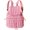 Pink, variant on Women's Quilted Puffy Backpack Lightweight Soft Puffy Backpack Portable Everyday Drawstring Flap Daypack
