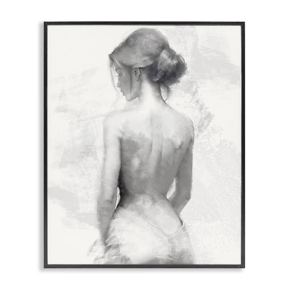 Stupell Industries Contemporary Mine Elegant Figure Black Framed Giclee Art, 11 x 14, by Kim Allen