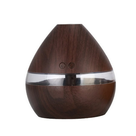 

USB Wood Grain Essential Oil Diffuser LED Aromatherapy Humidifier Atomizer