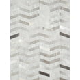 thumbnail image 2 of Pasargad Home Galaxy 2' x 3' Hand-Loomed Cowhide Silver Rug - All Ages, Indoors, 2 of 3