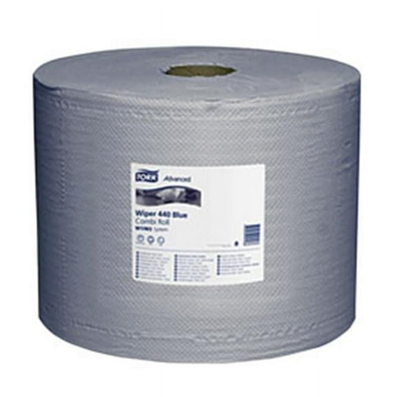 Tork 132441 4-Ply Advanced 440 Center Pull Wiper - Blue, 1 1 in. x 15.7 5 in.
