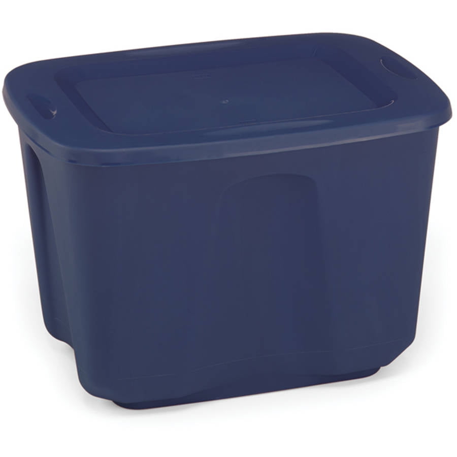 Homz Storage Tote, 18 gal, Cobalt Blue, Set of 8