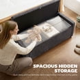thumbnail image 4 of HOMCOM Storage Ottoman Bench, Ottoman with Wide Padded Seat, Dark Grey, 4 of 10