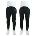 thumbnail image 5 of Mens Fleece Jogger Sweatpants With Zipper Pockets (2-Pack), 5 of 7