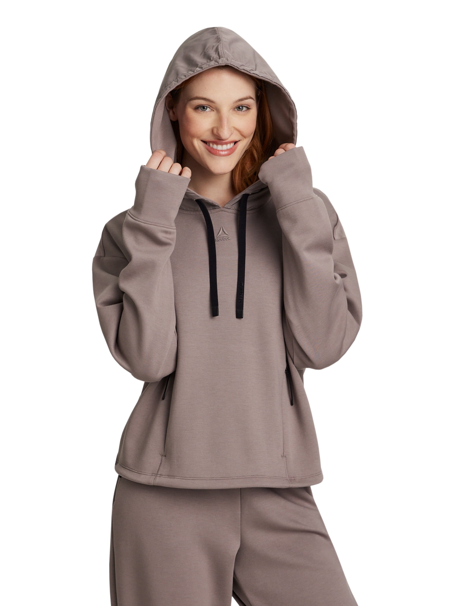 Reebok Women's Momentum Hoodie with Bungee Cinched Bottom, Sizes XS-XXXL