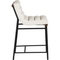thumbnail image 4 of Meridian Furniture Burke Cream Vegan Leather Counter Stool, 4 of 7