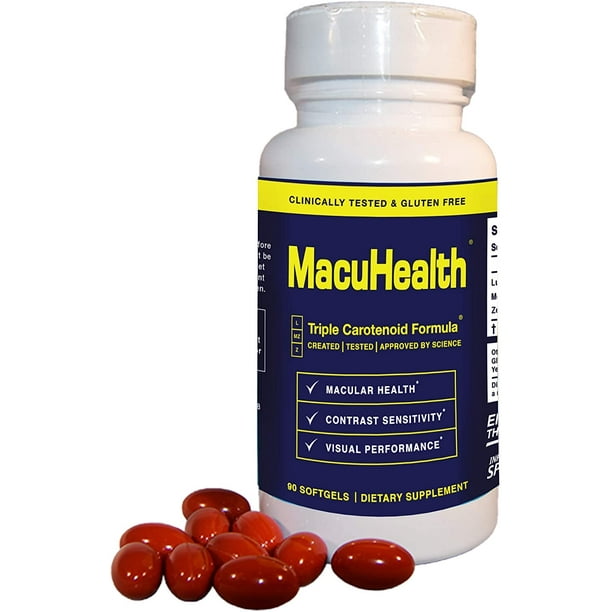 MacuHealth Eye Vitamins Supplement for Adults (90 Softgels, 3 Month