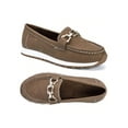thumbnail image 5 of Women Casual Shoes - Wedge Slip-On Loafer, Flat Round Toe, Low Heel Buckle, Soft Bottom, 5 of 8