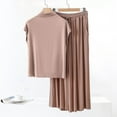 thumbnail image 4 of ylioge Womens Modal-Pajama Sets with Pockets 2 Piece Loungewear Outfits Casual Lightweight Solid Cap Sleeve Tops Wide Leg Pants Homewear Pajamas Set, 4 of 6