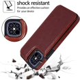 thumbnail image 5 of Case for iPhone 11 Pro Max, Luxury PU Leather Case with [Two Magnetic Clasp] [Card Slots] Stand Function Durable Shockproof Soft TPU Case Back Wallet Cover - Brown, 5 of 14