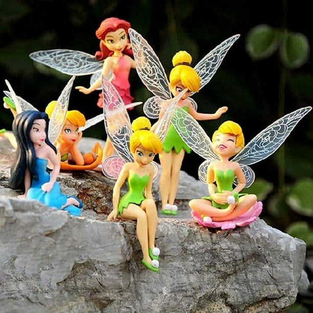 uds., hada de las flores, familia, miniatura, hada de las flores, niñas, casa de muñecas, adornos de jardín, accesorios, estatuilla, estatua para bricolaje, juego de decoración de jardín de hadas, dec JFHHH pequeña