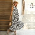 thumbnail image 4 of Summer beach vacation casual halter neck printed dress, 4 of 5