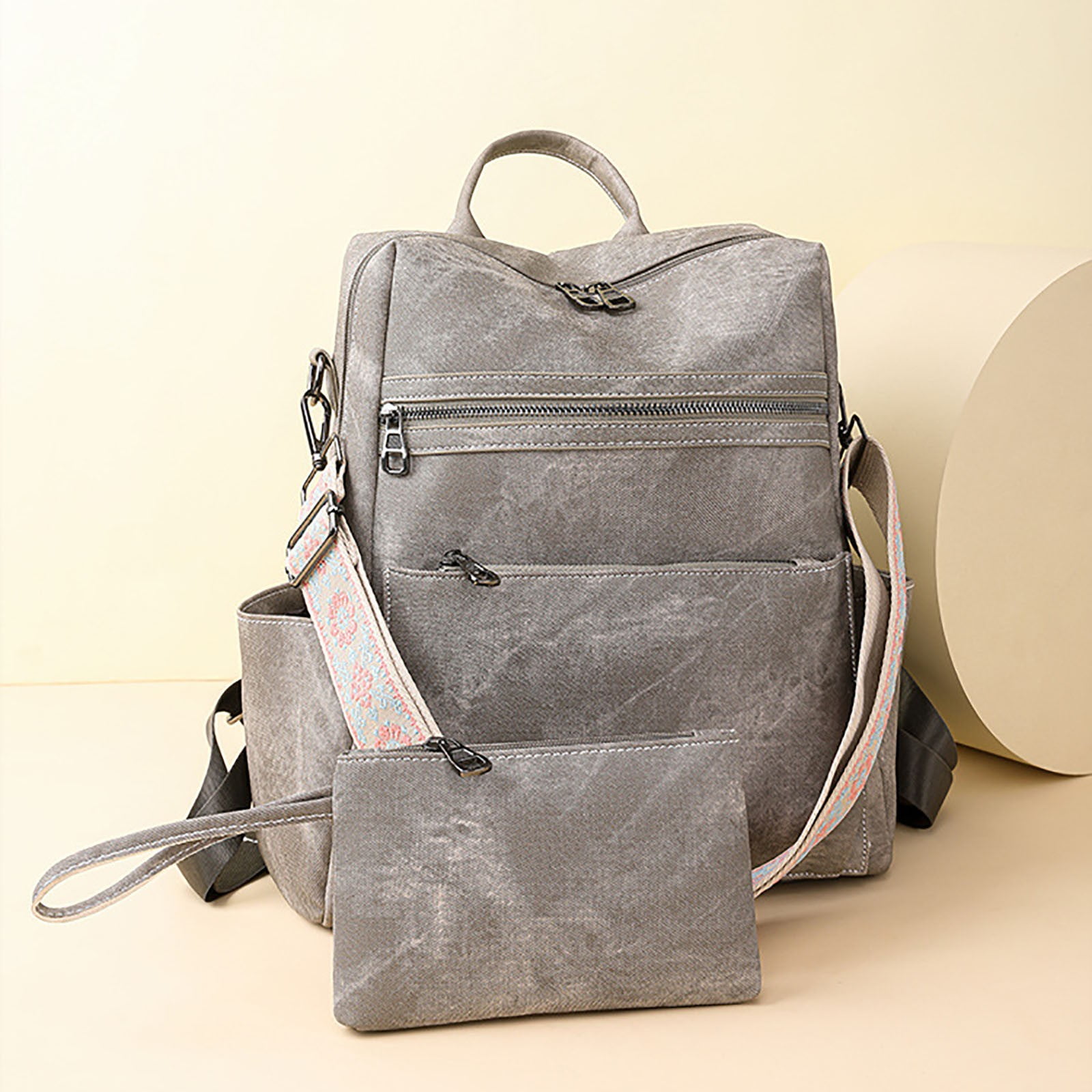 Modisza Backpack Purse for Women Fashion Leather Travel Shoulder Bag Top Handle Satchel Schoolbag