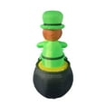 thumbnail image 5 of Herrnalise St Patricks Day Inflatables Outdoor Decorations,Giant Leprechaun Holding Shamrocks Decoration for Yard Lawn Decorations Indoor and Outdoor Theme Party Decor 5.9 Ft, 5 of 6