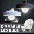 thumbnail image 2 of Bombilla LED de atenuación GU10 A60 C37 220V 5W-10W E27 E14 luz blanca cálida adecuada para lámpara de mesita de noche, estudio y sala de estar, 2 of 4