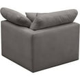 thumbnail image 5 of Meridian Furniture Plush Standard Gray Velvet Modular Corner Chair, 5 of 5