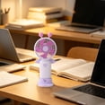 thumbnail image 6 of Bomd Cute Portable Handheld Mini Fans, USB Rechargeable Personal Fan for Women, Battery Operated Small Kawaii Hand Held Fan for Travel/Camping/Outdoor/Home/Office (Purple), 6 of 8