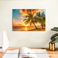 thumbnail image 3 of Elephant Stock Golden Barbados Beach Sunset Wall Art - Horizontal Canvas Wall Art - Lobby Wall Decor - Beach Canvas - Brown And Orange Decor - 12" x 8", 3 of 8