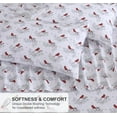 thumbnail image 4 of Flannel Sheets California King Size - 100% Cotton Brushed Cal King Bed Sheets Set - Deep Pockets 14 Inches - All Seasons Breathable & Extra Soft - Warm & Cozy, 4 Piece, Cardinal, 4 of 8