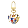 thumbnail image 1 of Nueva Zelanda Oceania National Emblem Llavero de metal en forma de corazón dorado, 1 of 3