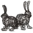 thumbnail image 2 of Set Of 2 Woven Crouching Rabbit Sculpture, 2 of 3