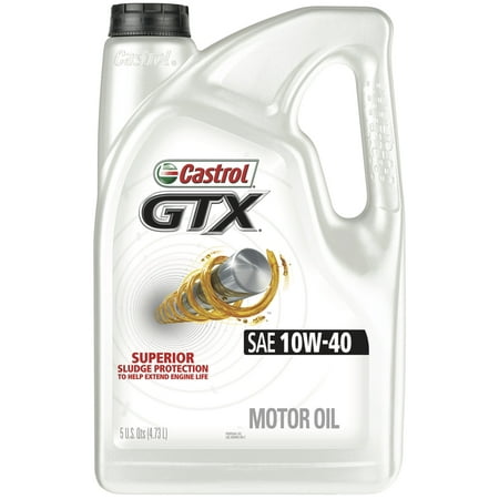 (3 Pack) Castrol GTX 10W-40 Conventional Motor Oil, 5