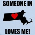 thumbnail image 2 of CafePress - Someone In Massachusetts Loves Me Body Suit - Baby Light Bodysuit, Size Newborn - 24 Months, 2 of 4