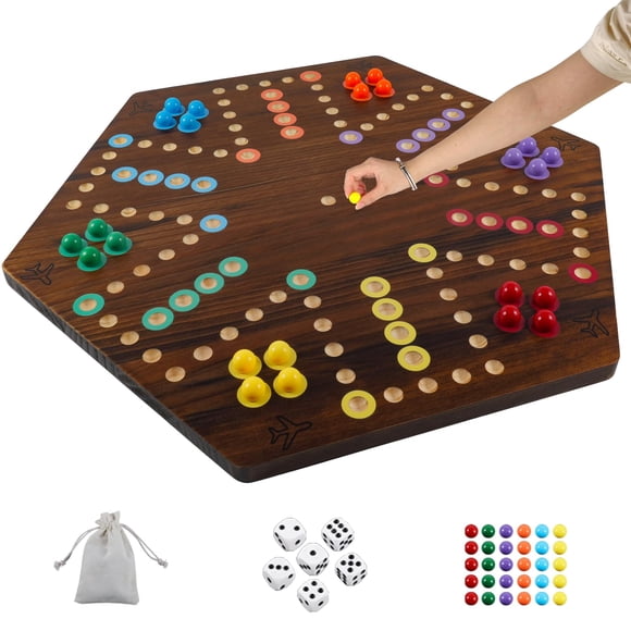 Juego de mesa HOROW Wahoo Wooden Original Aggravation para 4/6 jugadores