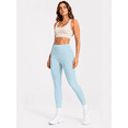 thumbnail image 5 of Women's High-Waisted 7/8 Yoga Leggings, Soft Stretch Workout Pants, Baby Blue, L, 5 of 5