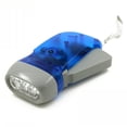thumbnail image 1 of Blue 2pcs Hand Wind Up 3 LED Flashlight for Travel Emergency Camping Climbing Hiking, 1 of 5