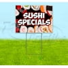 Sushi Specials (18" x 24") Yard Sign, Includes Metal Step Stake