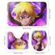 thumbnail image 3 of Juego de 4 cortinas de ducha de The Seven Deadly Sins con alfombrillas antideslizantes, tapa de inodoro y alfombrilla de baño, cortina de ducha impermeable con dibujos animados para niños con 12, 3 of 8