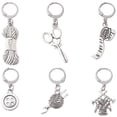 thumbnail image 6 of Sewing Theme Alloy Multifunction Pendant Decorations with 304 Stainless Steel Leverback Clasps Measuring Tape/Sweater/Scissors/Button Silver, 6 of 6